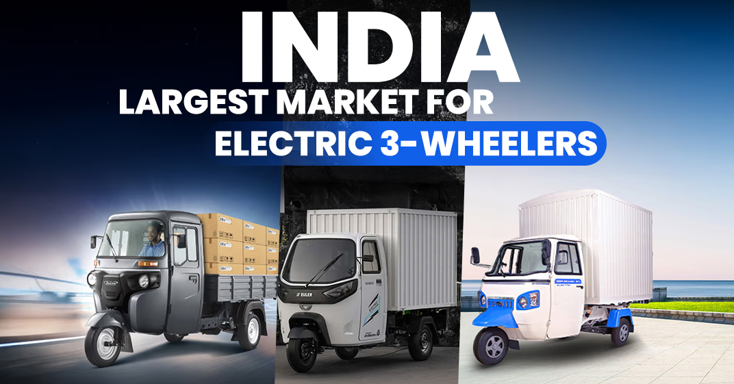 Electric 3-Wheelers Dominate Indian Market with Record 62% Share in July 2025